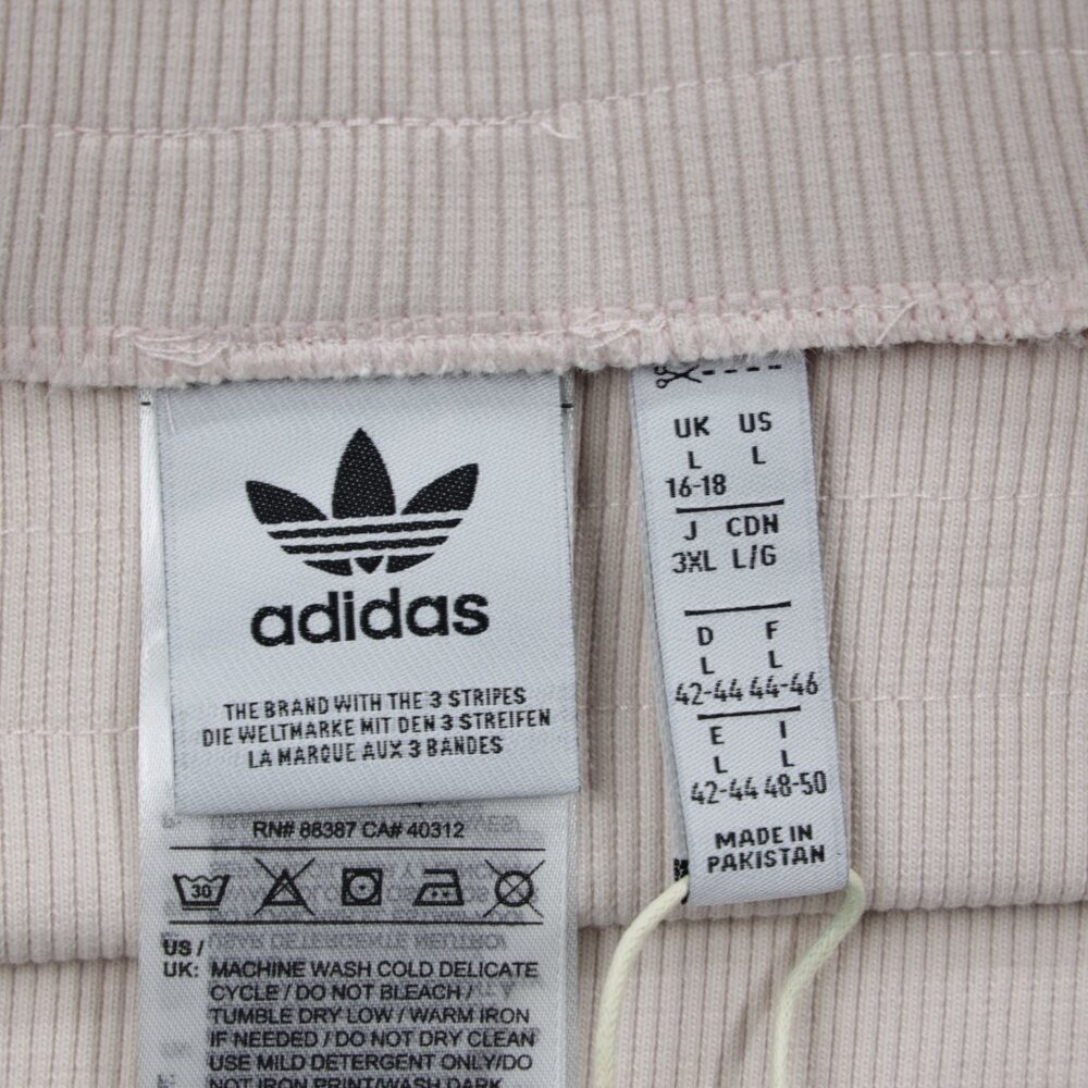 Adidas Originals Women's Slim Fit Stretch‎ Rib Mini Skirt Light Pink Size L - Picture 9 of 9